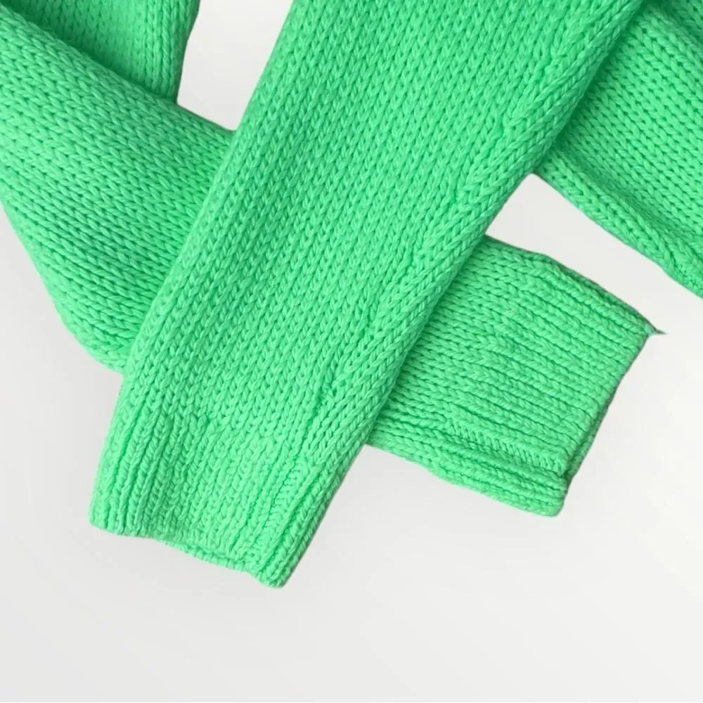 Neon Green V-Neck Sweater – Victoria’s Secret PINK Med - Picture 4 of 11